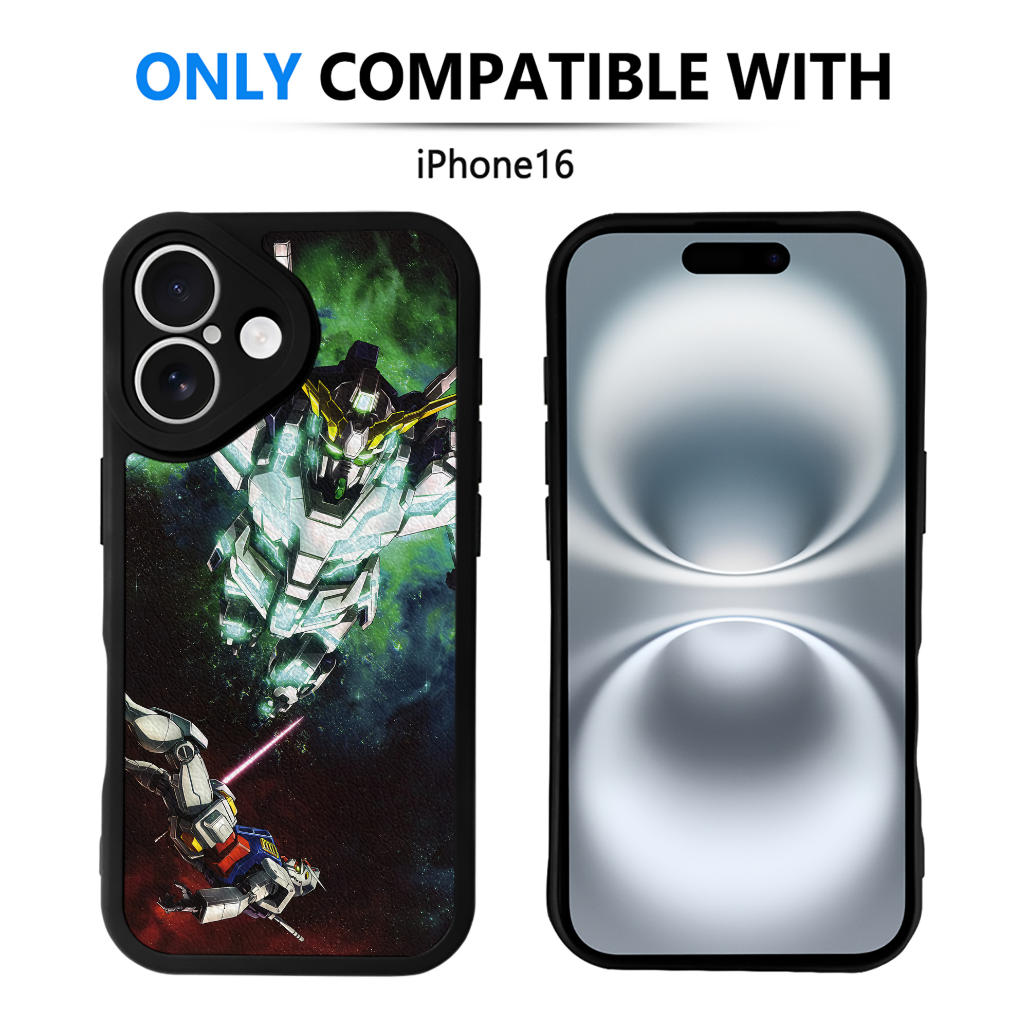 （画像用） 機動戦士ガンダム Mobile Suit Gundam 【iPhone 16シリーズ対応】シリコンスマホケース（レザー調） 材質：シリコン